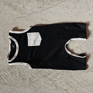 Little Bipsy Black and White Sleeveless Romper